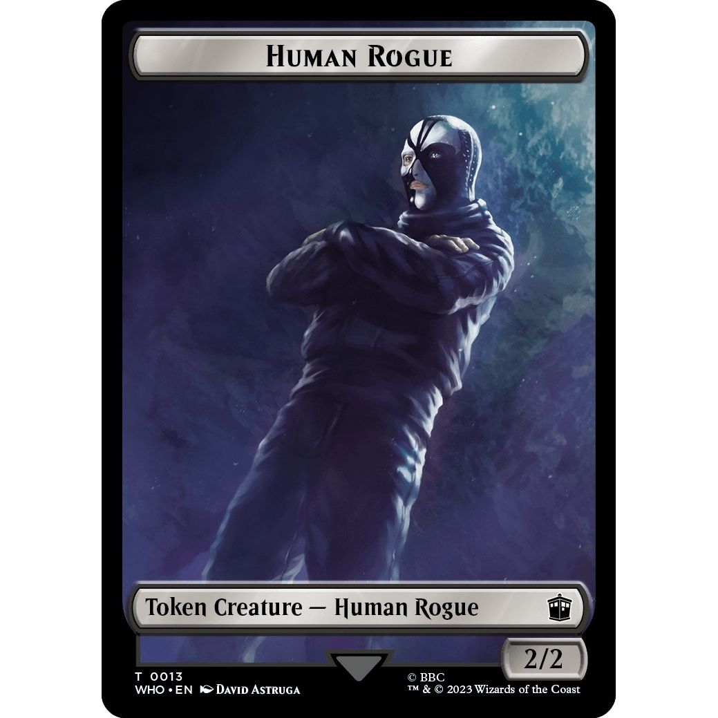 Image for Human Rogue // Clue (0021) Double-Sided Token (13 // 21) (WHO) - Magic: The Gathering