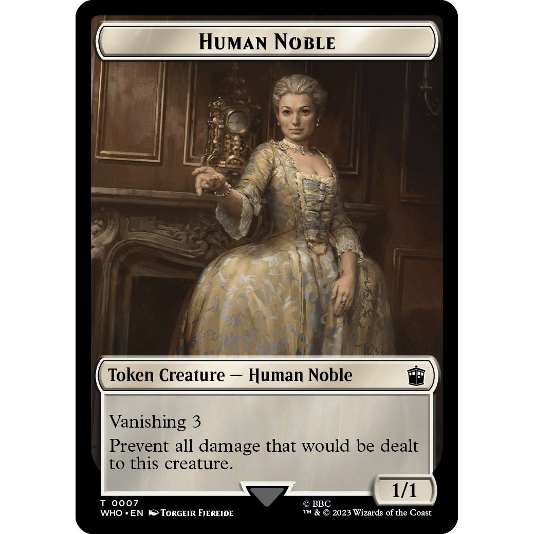 Image for Human Noble // Clue (0022) Double-Sided Token (7 // 22) (WHO) - Magic: The Gathering
