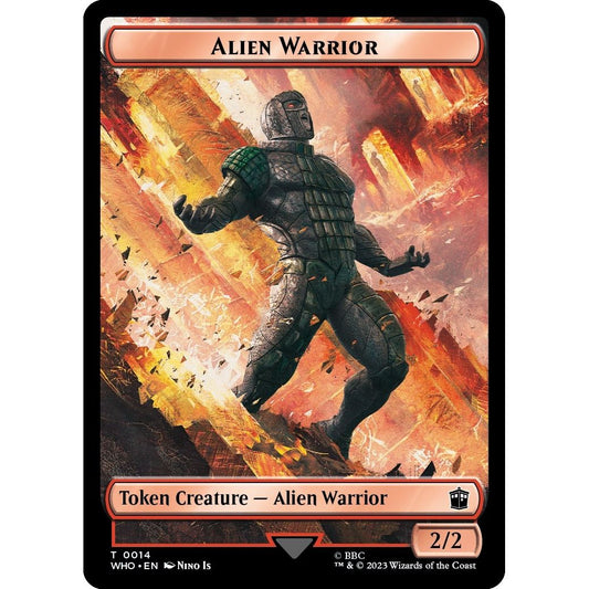 Image for Alien Warrior // Food (0027) Double-Sided Token (14 // 27) (WHO) - Magic: The Gathering
