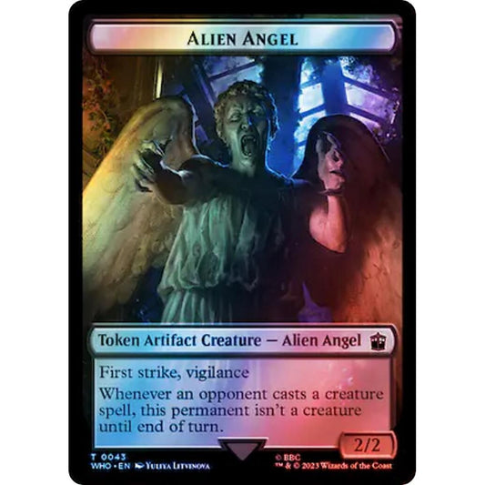 Image for Alien Angel // Clue (0053) Double-Sided Token (Surge Foil) (43 // 53) (WHO) - Magic: The Gathering