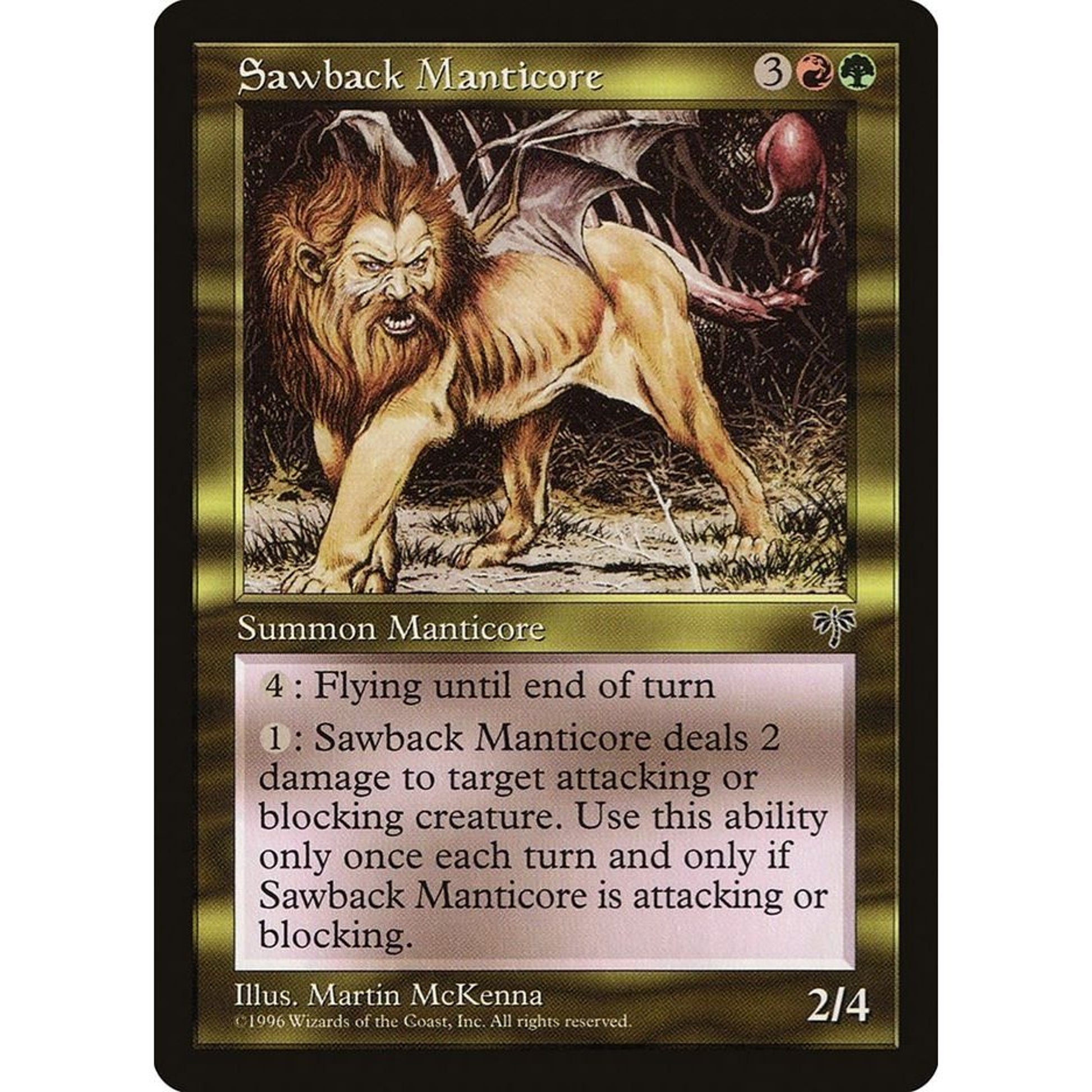 Image for Sawback Manticore (MIR) - Magic: The Gathering