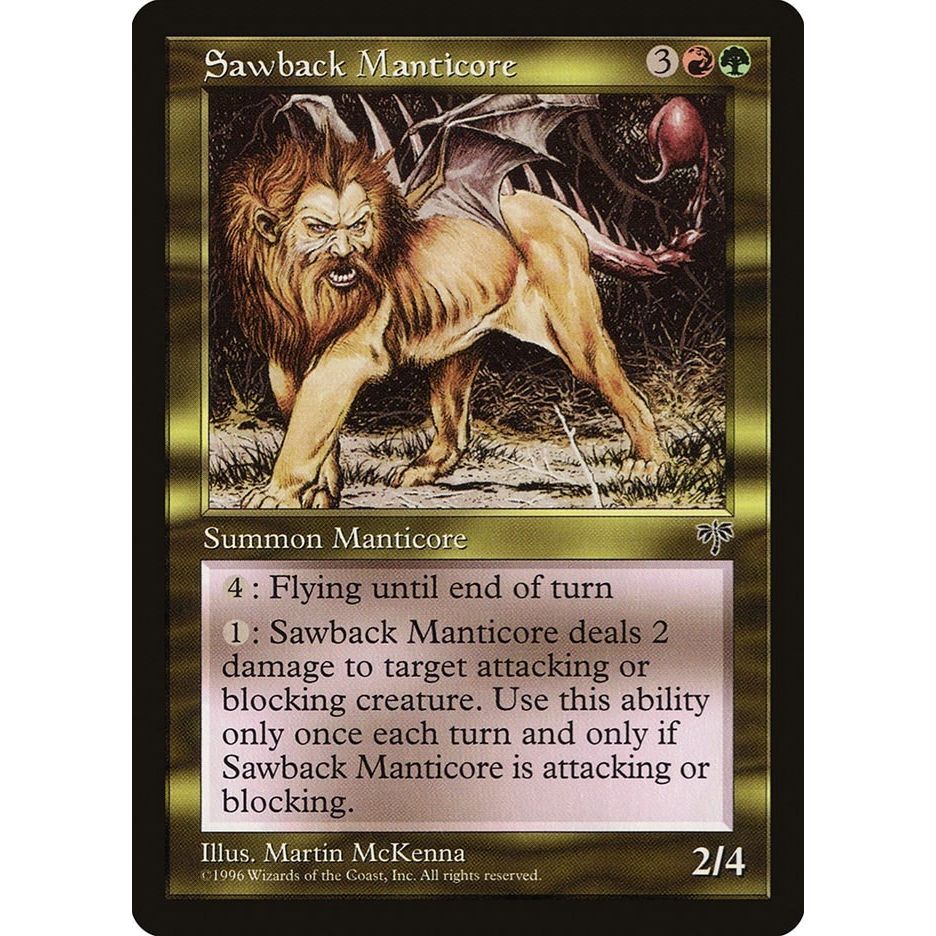 Image for Sawback Manticore (MIR) - Magic: The Gathering