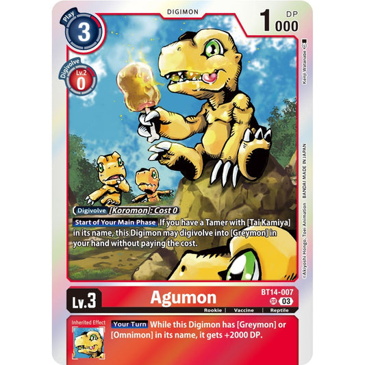 Image for Agumon (BT14-007 SR) (BT14) - Digimon Card Game