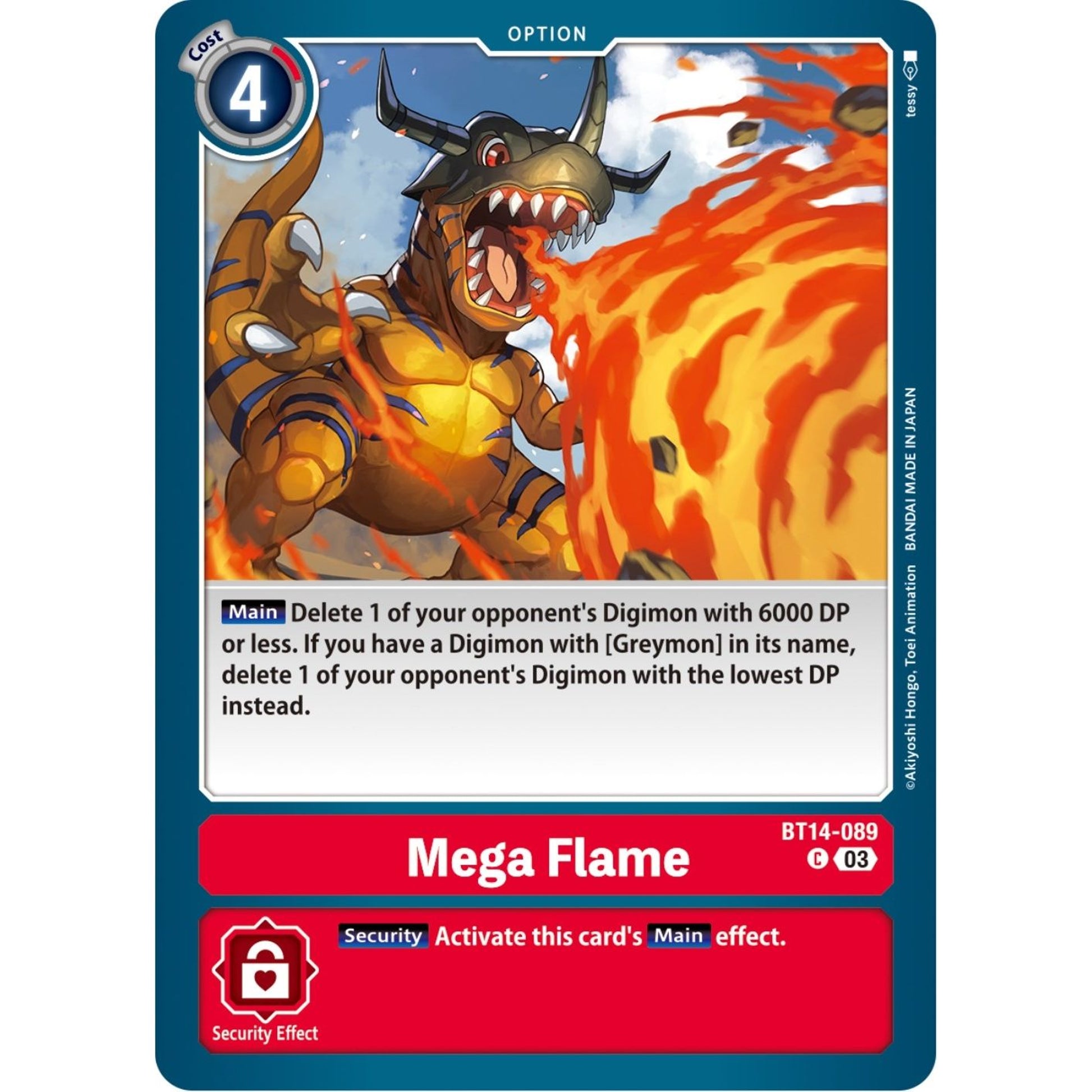 Image for Mega Flame (BT14-089 C) (BT14) - Digimon Card Game