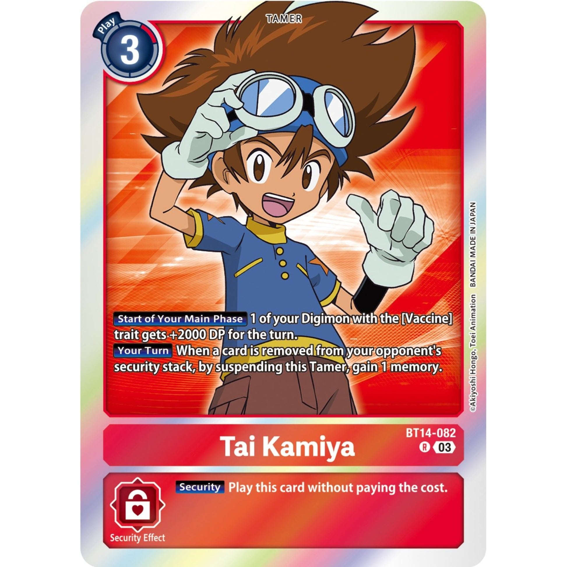 Image for Tai Kamiya (BT14-082 R) (BT14) - Digimon Card Game