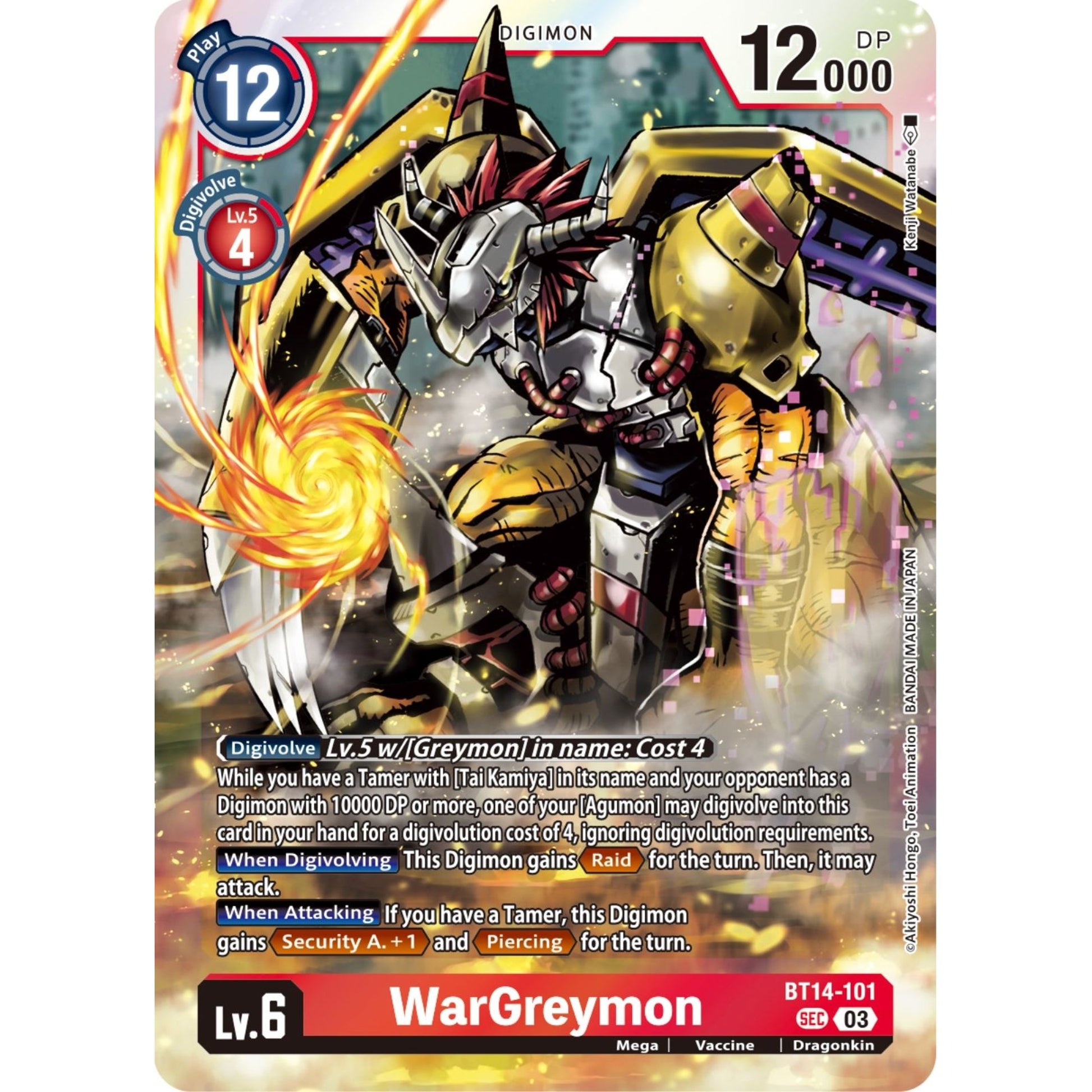 Image for WarGreymon (BT14-101 SEC) (BT14) - Digimon Card Game