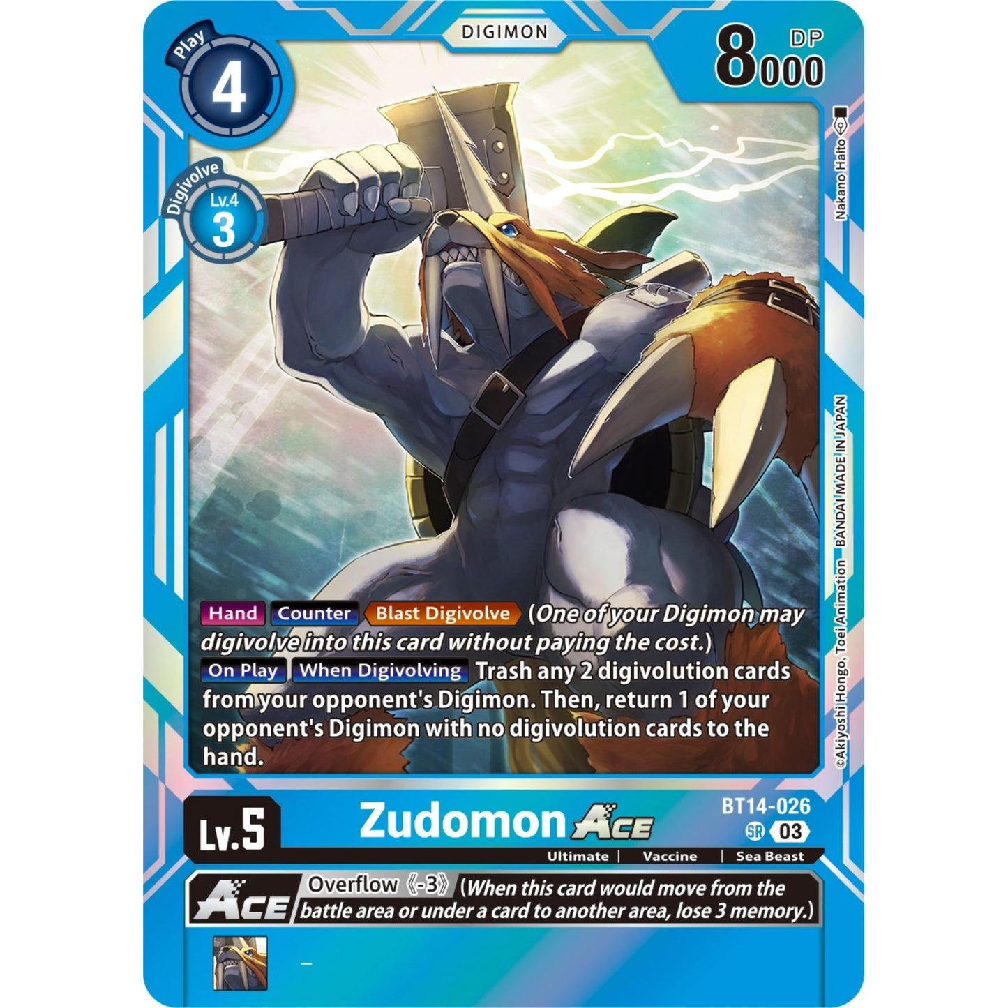 Image for Zudomon ACE (BT14-026 SR) (BT14) - Digimon Card Game