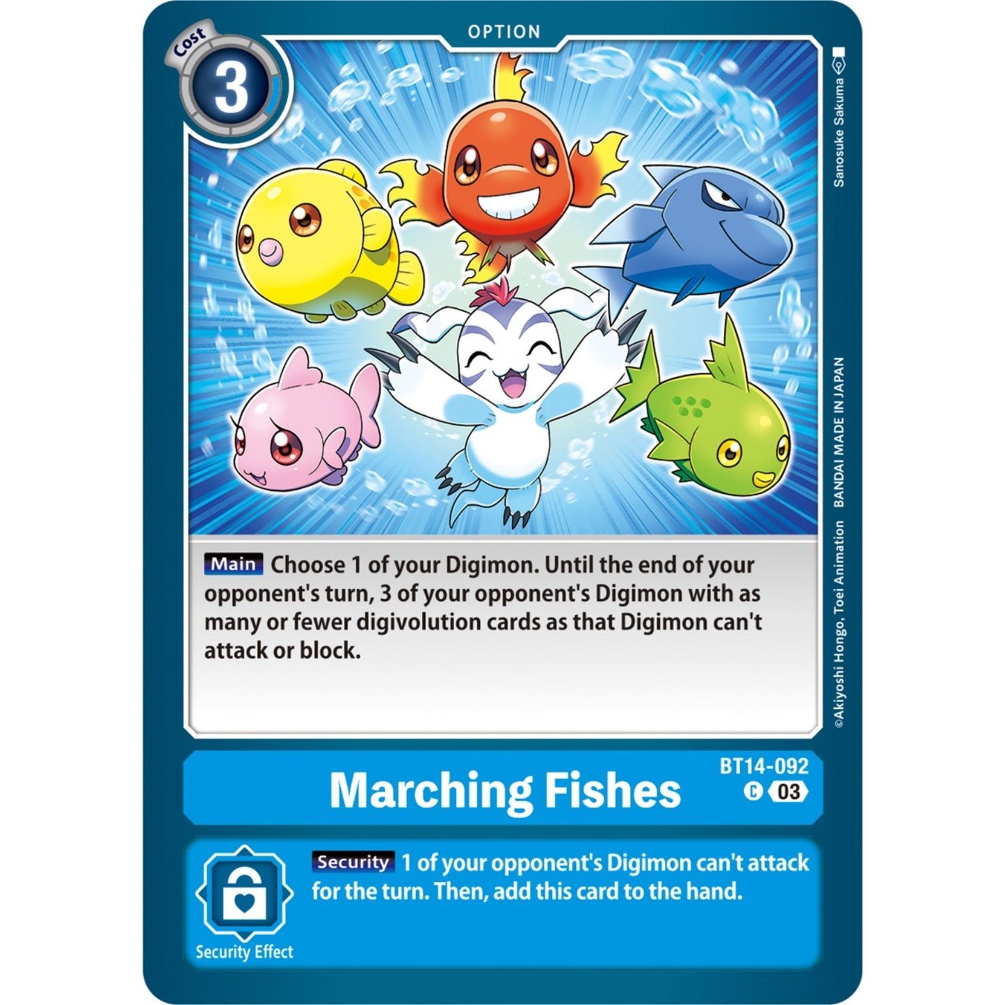 Image for Marching Fishes (BT14-092 C) (BT14) - Digimon Card Game
