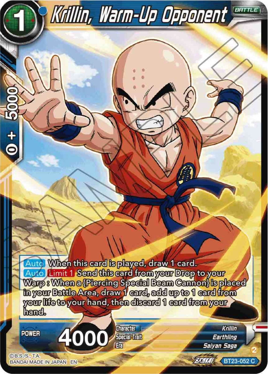 Image for Krillin, Warm-Up Opponent (BT23-052) (BT23) - Dragon Ball Super: Masters
