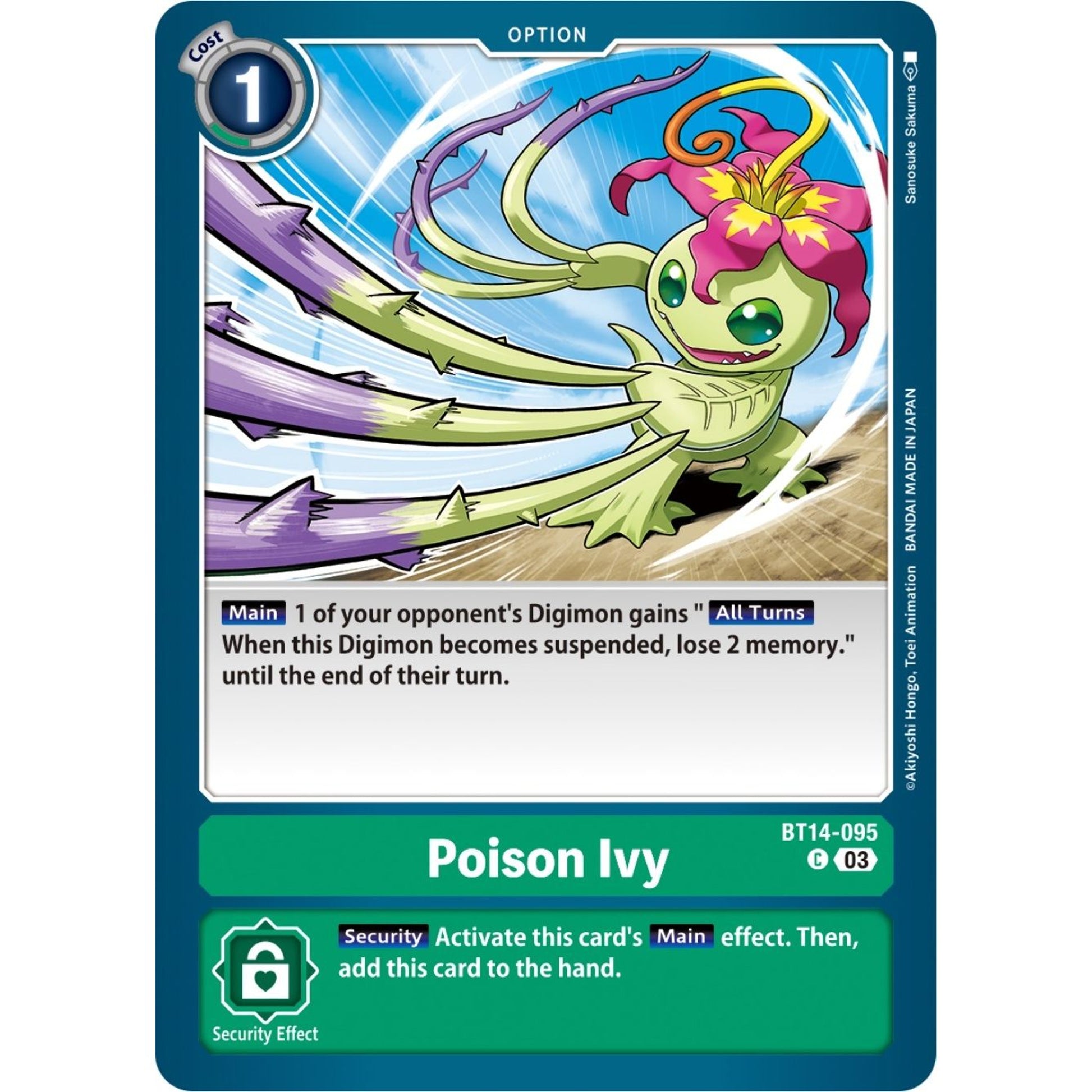 Image for Poison Ivy (BT14-095 C) (BT14) - Digimon Card Game