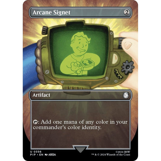 Image for Arcane Signet (Borderless) (356) (PIP) - Magic: The Gathering