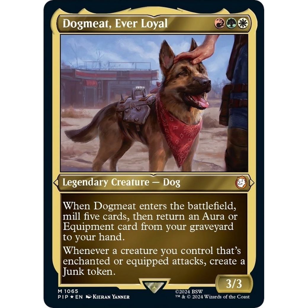 Image for Dogmeat, Ever Loyal (Display Commander) - Thick Stock (1065) (PIP) - Magic: The Gathering