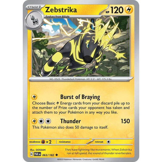 Image for Zebstrika (063/182) (PAR) - Pokemon