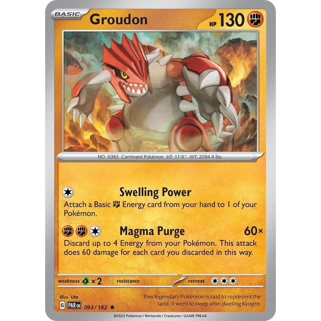 Image for Groudon (093/182) (PAR) - Pokemon