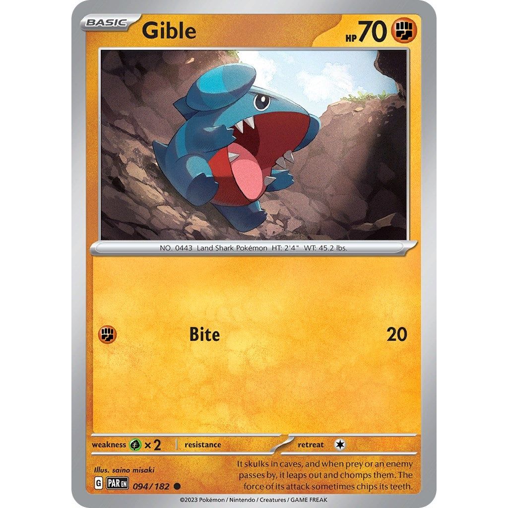 Image for Gible (094/182) (PAR) - Pokemon