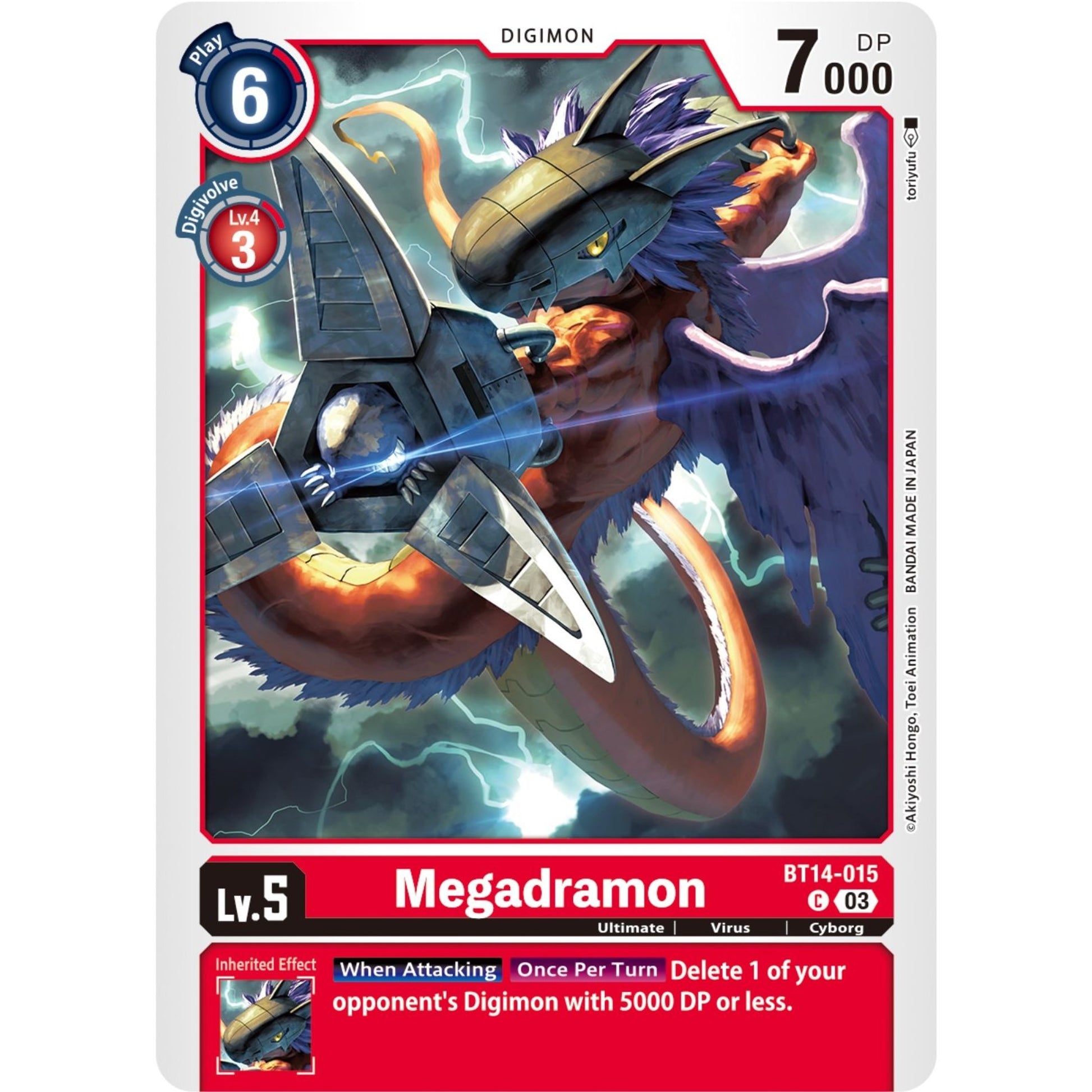 Image for Megadramon (BT14-015 C) (BT14) - Digimon Card Game