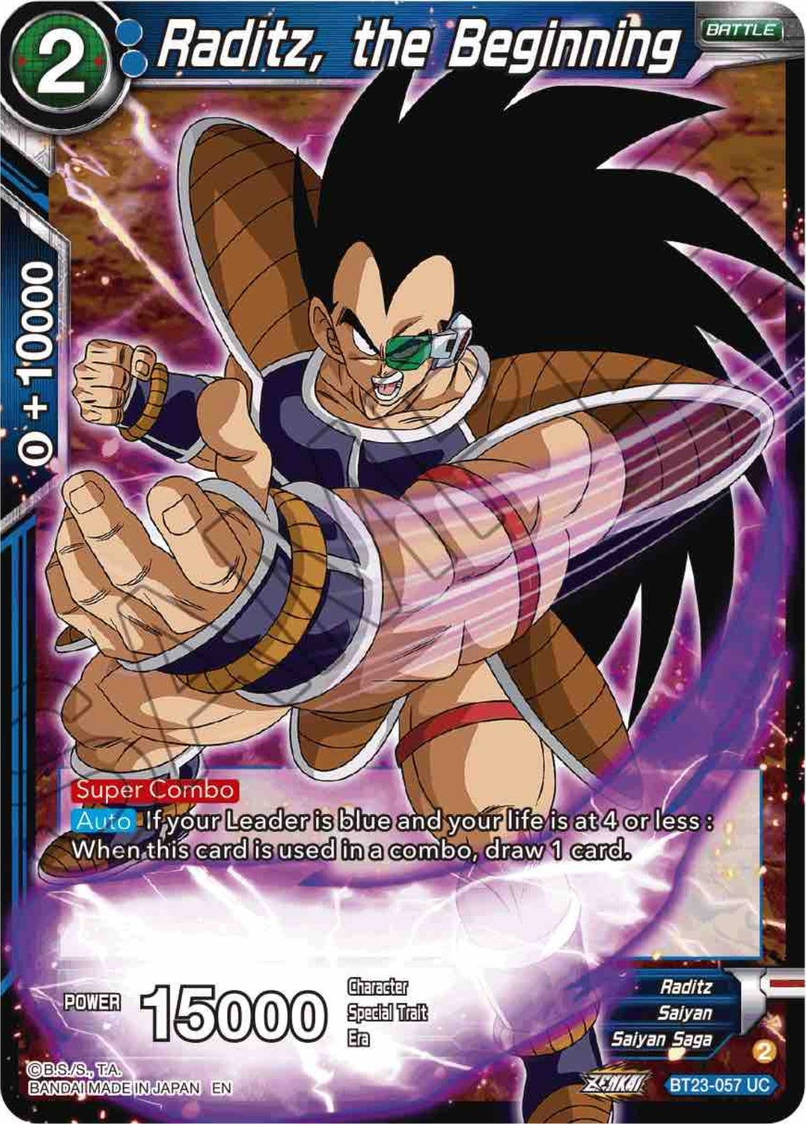 Image for Raditz, the Beginning (BT23-057) (BT23) - Dragon Ball Super: Masters