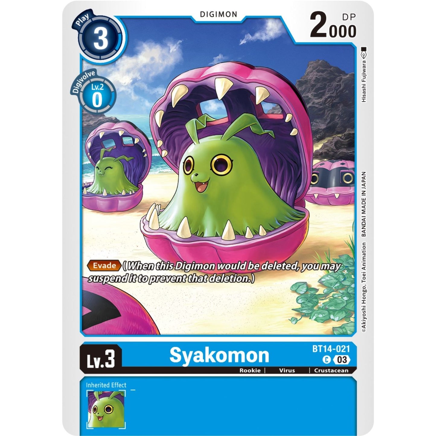 Image for Syakomon (BT14-021 C) (BT14) - Digimon Card Game