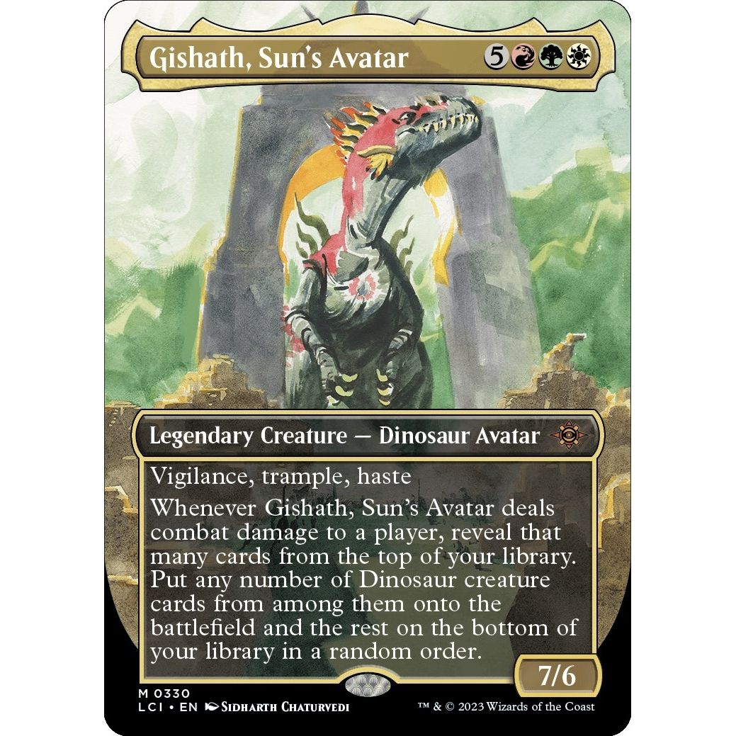Image for Gishath, Sun's Avatar (Borderless) (330) (LCI) - Magic: The Gathering