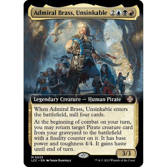 Image for Admiral Brass, Unsinkable (Extended Art) (25) (LCC) - Magic: The Gathering
