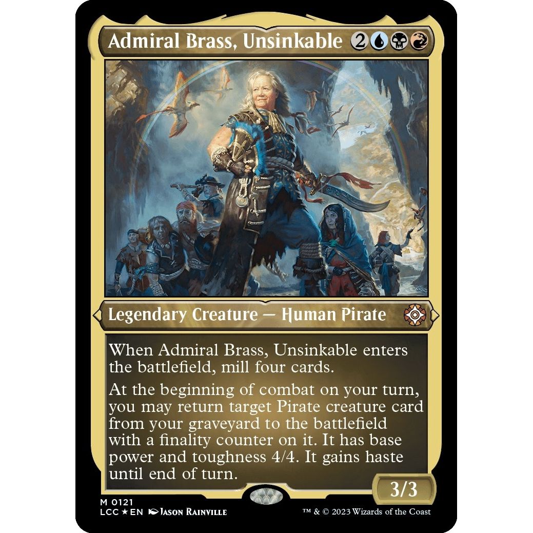 Image for Admiral Brass, Unsinkable (Display Commander) - Thick Stock (121) (LCC) - Magic: The Gathering