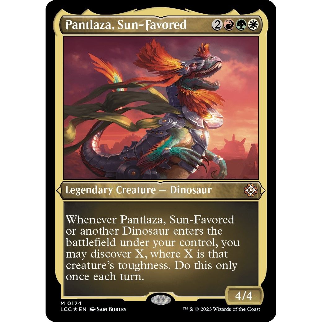 Image for Pantlaza, Sun-Favored (Display Commander) - Thick Stock (124) (LCC) - Magic: The Gathering