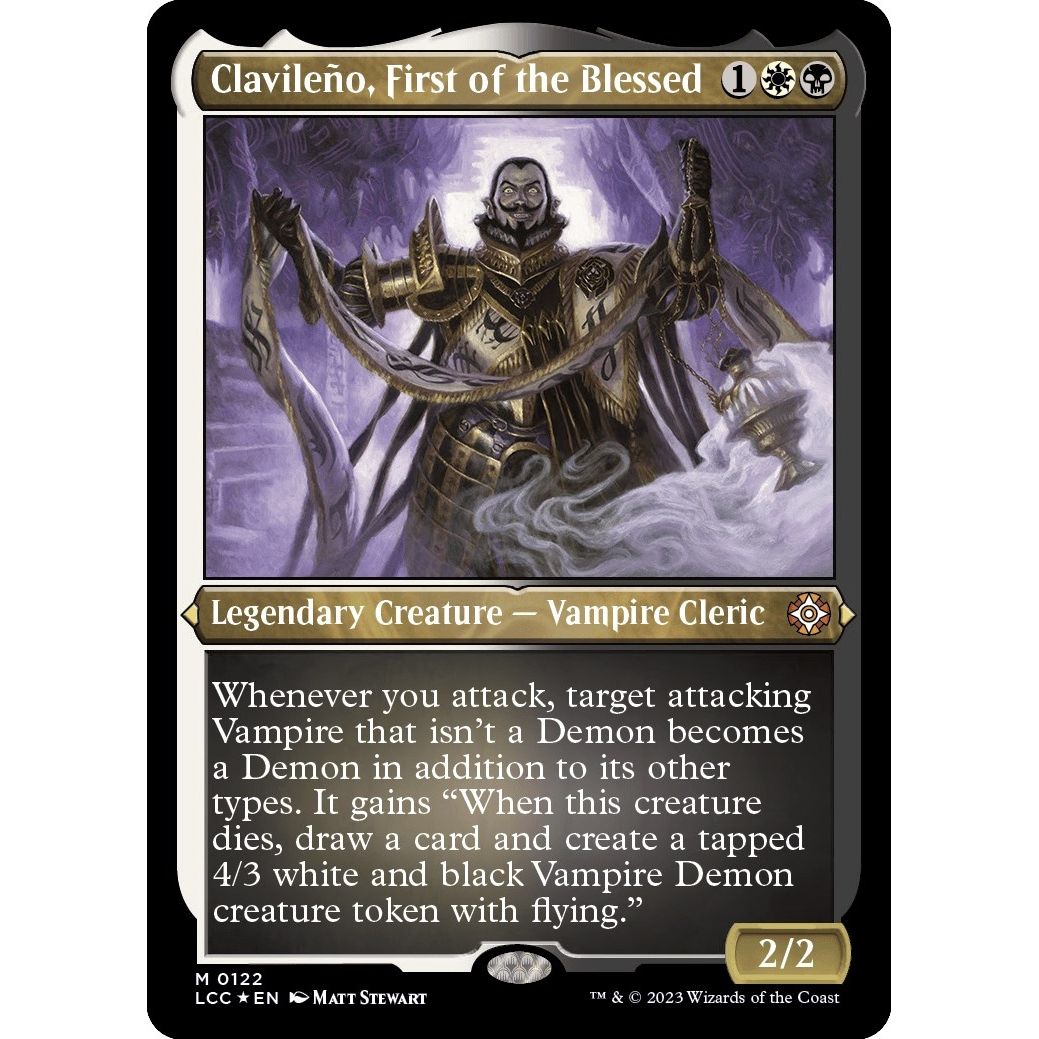Image for Clavileno, First of the Blessed (Display Commander) - Thick Stock (122) (LCC) - Magic: The Gathering