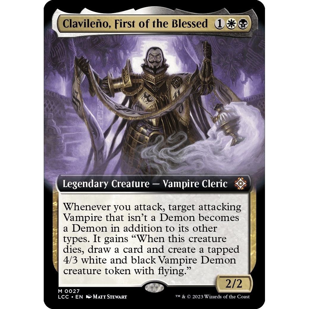 Image for Clavileno, First of the Blessed (Extended Art) (27) (LCC) - Magic: The Gathering
