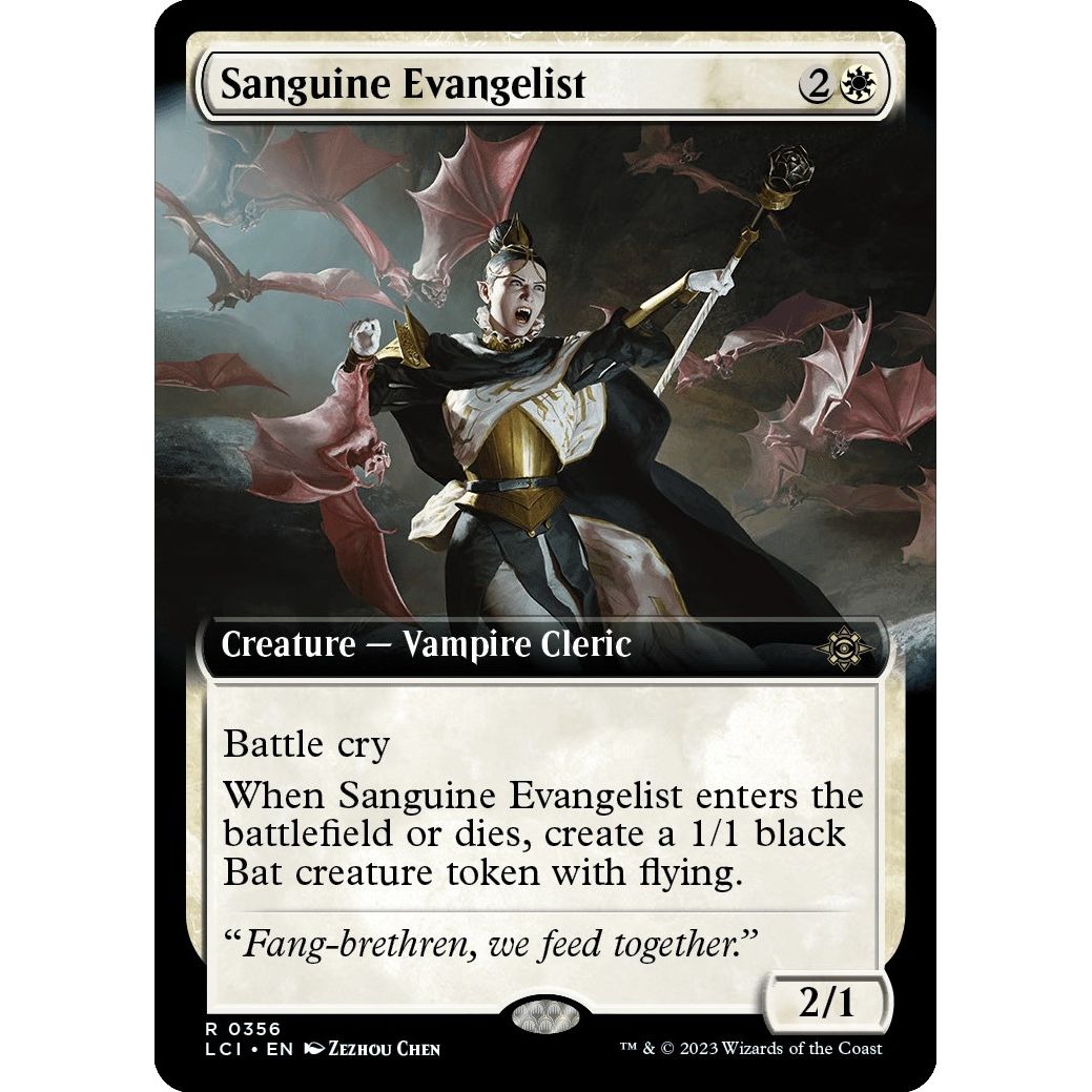 Image for Sanguine Evangelist (Extended Art) (356) (LCI) - Magic: The Gathering