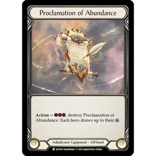 Image for Proclamation of Abundance - JDG009 (JDG009) (PR) - Flesh and Blood TCG