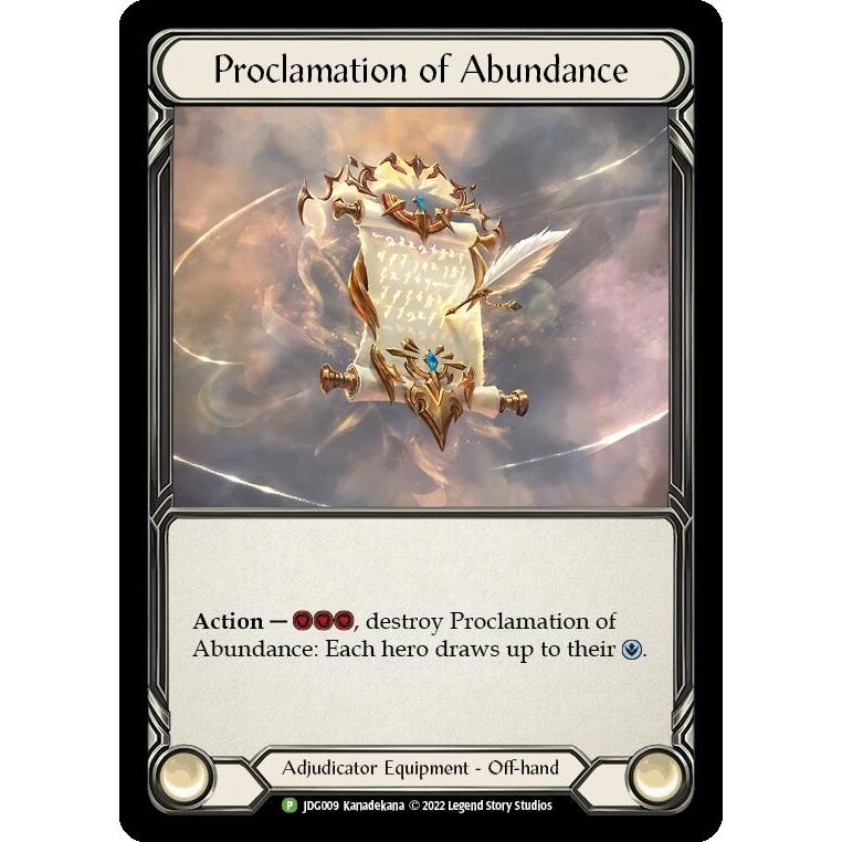 Image for Proclamation of Abundance - JDG009 (JDG009) (PR) - Flesh and Blood TCG