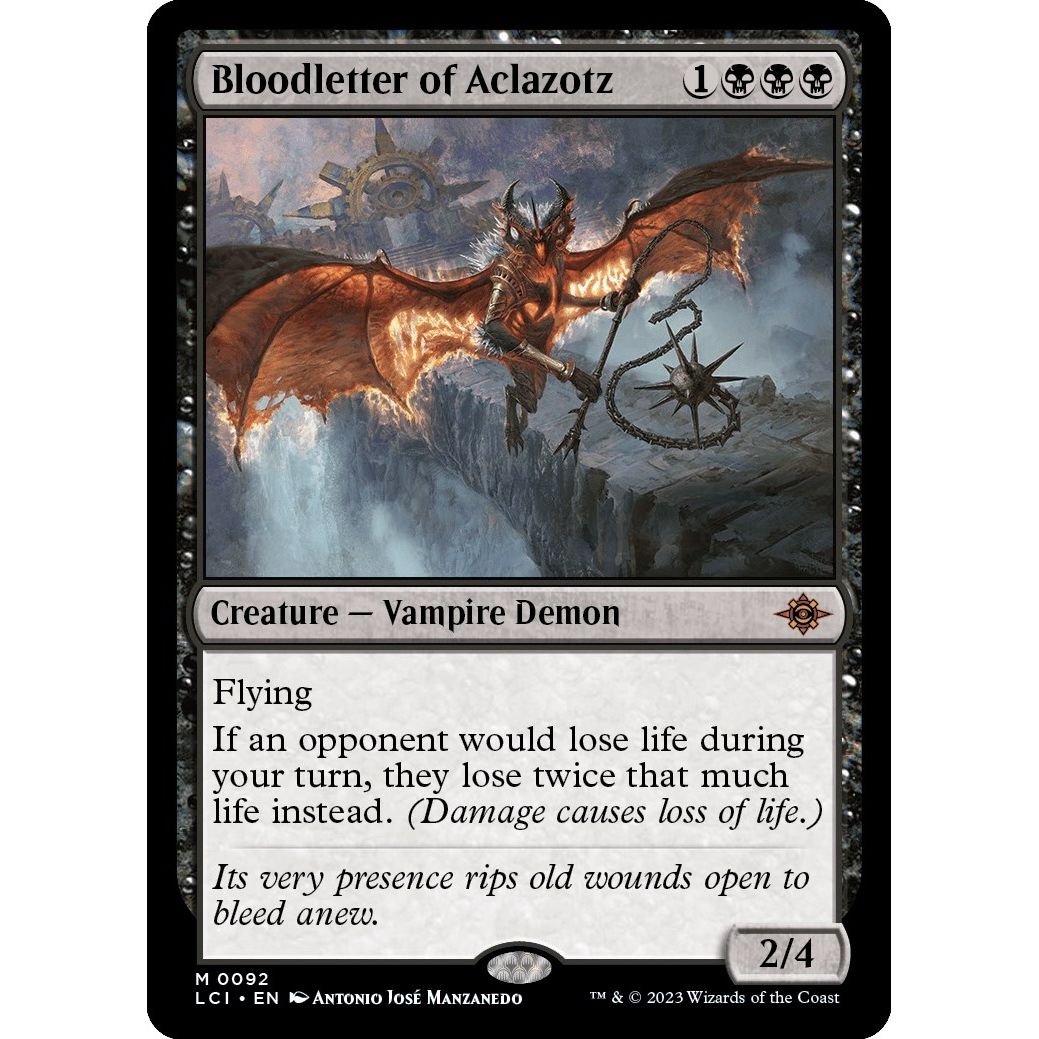 Image for Bloodletter of Aclazotz (92) (LCI) - Magic: The Gathering