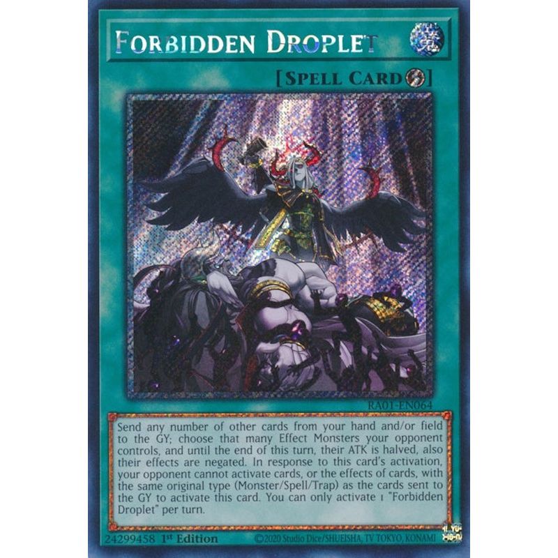 Image for Forbidden Droplet (Platinum Secret Rare) (RA01-EN064) (RA01) - YuGiOh