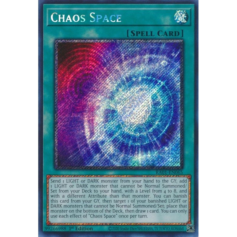 Image for Chaos Space (Platinum Secret Rare) (RA01-EN065) (RA01) - YuGiOh