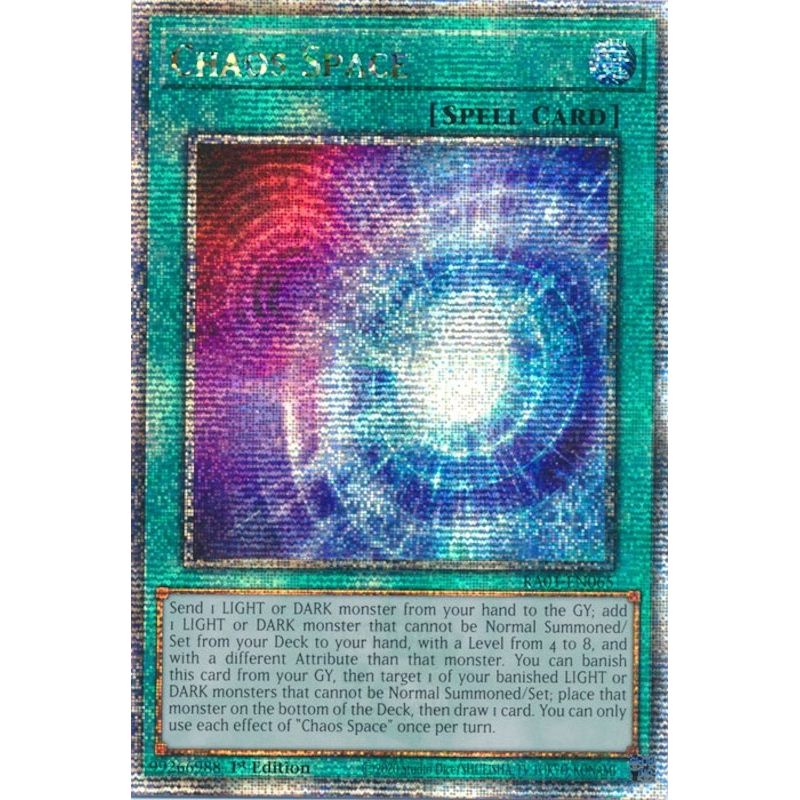 Image for Chaos Space (Quarter Century Secret Rare) (RA01-EN065) (RA01) - YuGiOh