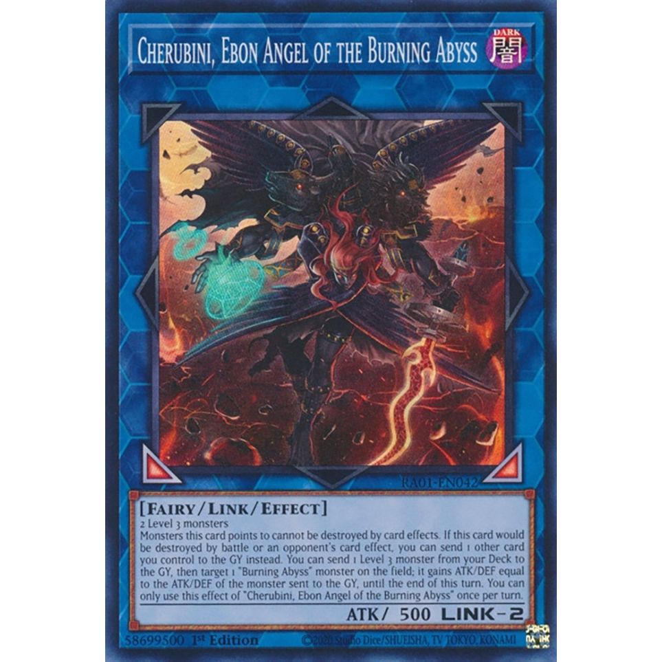 Image for Cherubini, Ebon Angel of the Burning Abyss (RA01-EN042) (RA01) - YuGiOh