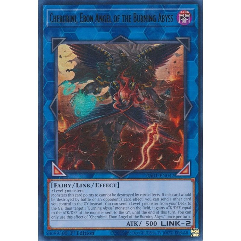 Image for Cherubini, Ebon Angel of the Burning Abyss (UR) (RA01-EN042) (RA01) - YuGiOh