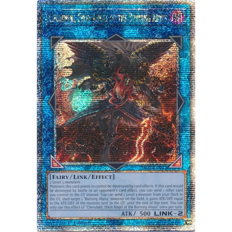 Image for Cherubini, Ebon Angel of the Burning Abyss (Quarter Century Secret Rare) (RA01-EN042) (RA01) - YuGiOh