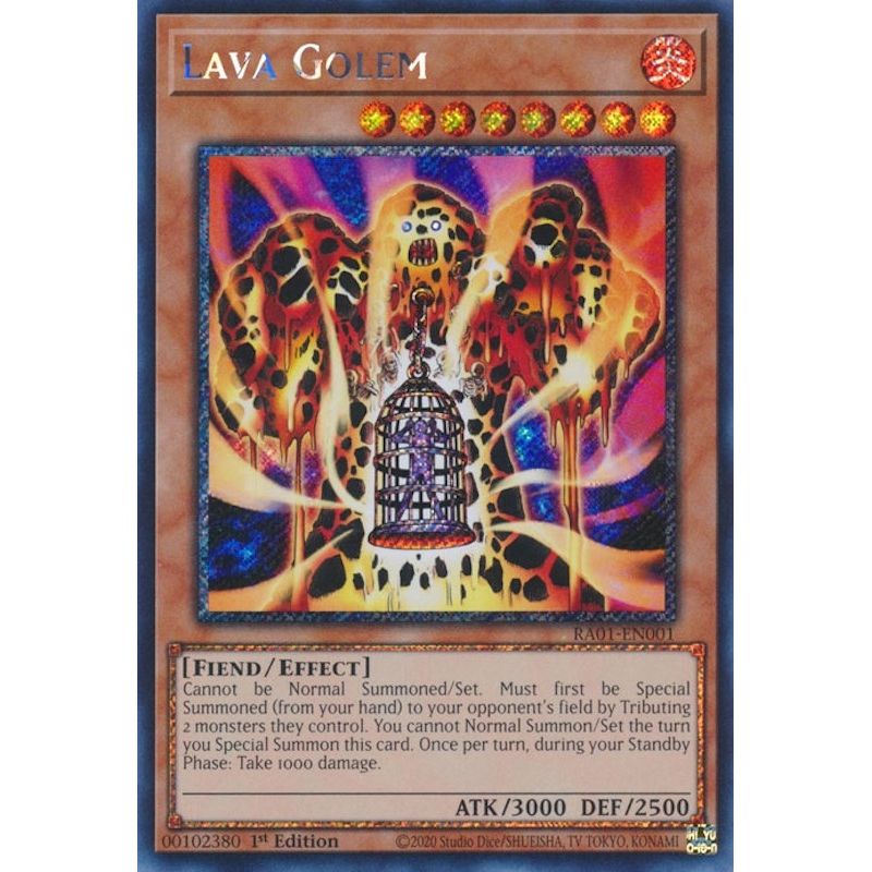 Image for Lava Golem (Platinum Secret Rare) (RA01-EN001) (RA01) - YuGiOh