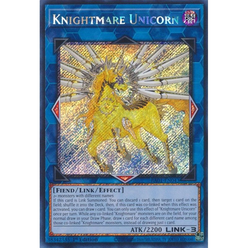 Image for Knightmare Unicorn (Platinum Secret Rare) (RA01-EN043) (RA01) - YuGiOh