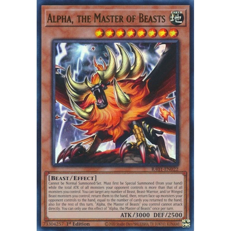 Image for Alpha, the Master of Beasts (UR) (RA01-EN022) (RA01) - YuGiOh