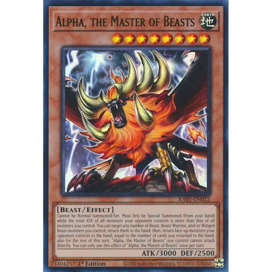 Image for Alpha, the Master of Beasts (UR) (RA01-EN022) (RA01) - YuGiOh