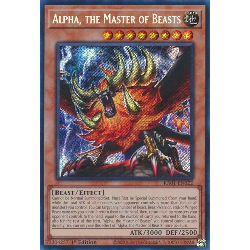 Image for Alpha, the Master of Beasts (Secret Rare) (RA01-EN022) (RA01) - YuGiOh
