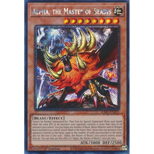 Image for Alpha, the Master of Beasts (Platinum Secret Rare) (RA01-EN022) (RA01) - YuGiOh