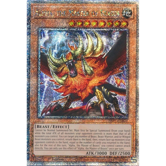 Image for Alpha, the Master of Beasts (Quarter Century Secret Rare) (RA01-EN022) (RA01) - YuGiOh