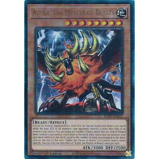 Image for Alpha, the Master of Beasts (PUR) (RA01-EN022) (RA01) - YuGiOh