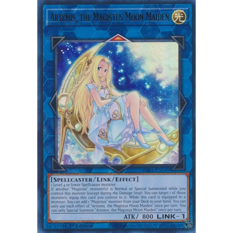 Image for Artemis, the Magistus Moon Maiden (UR) (RA01-EN049) (RA01) - YuGiOh