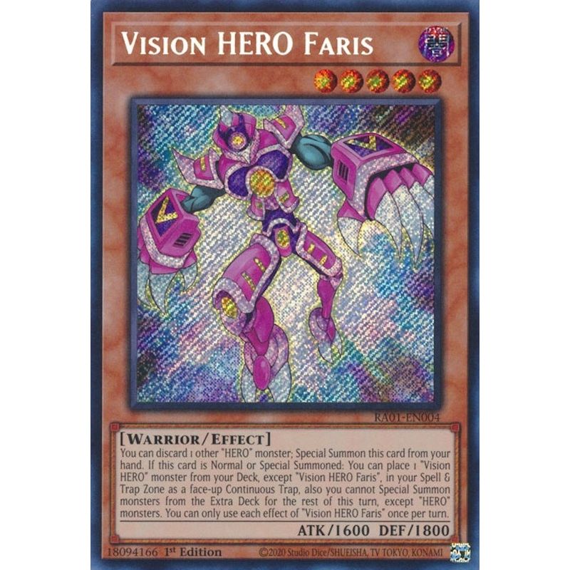 Image for Vision HERO Faris (Secret Rare) (RA01-EN004) (RA01) - YuGiOh