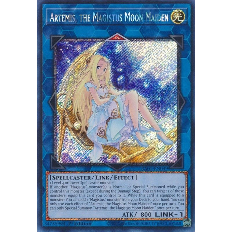 Image for Artemis, the Magistus Moon Maiden (Platinum Secret Rare) (RA01-EN049) (RA01) - YuGiOh