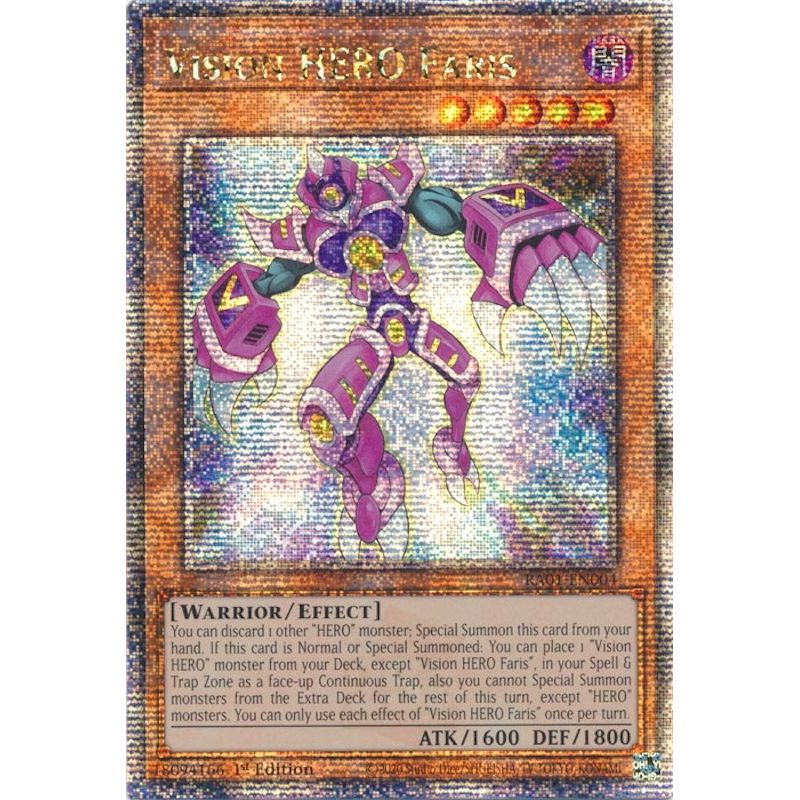 Image for Vision HERO Faris (Quarter Century Secret Rare) (RA01-EN004) (RA01) - YuGiOh